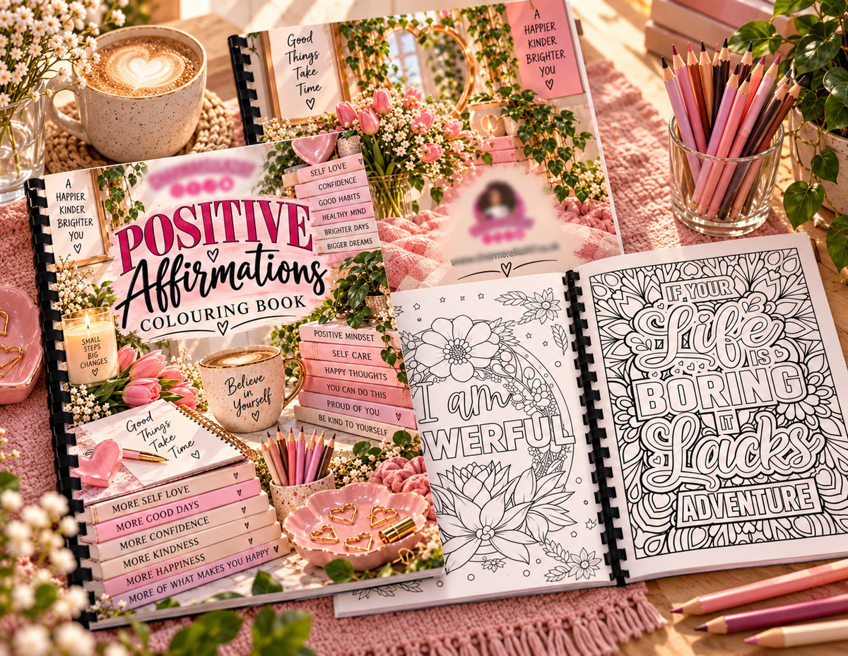 Positive Affirmations A4 Colouring Book