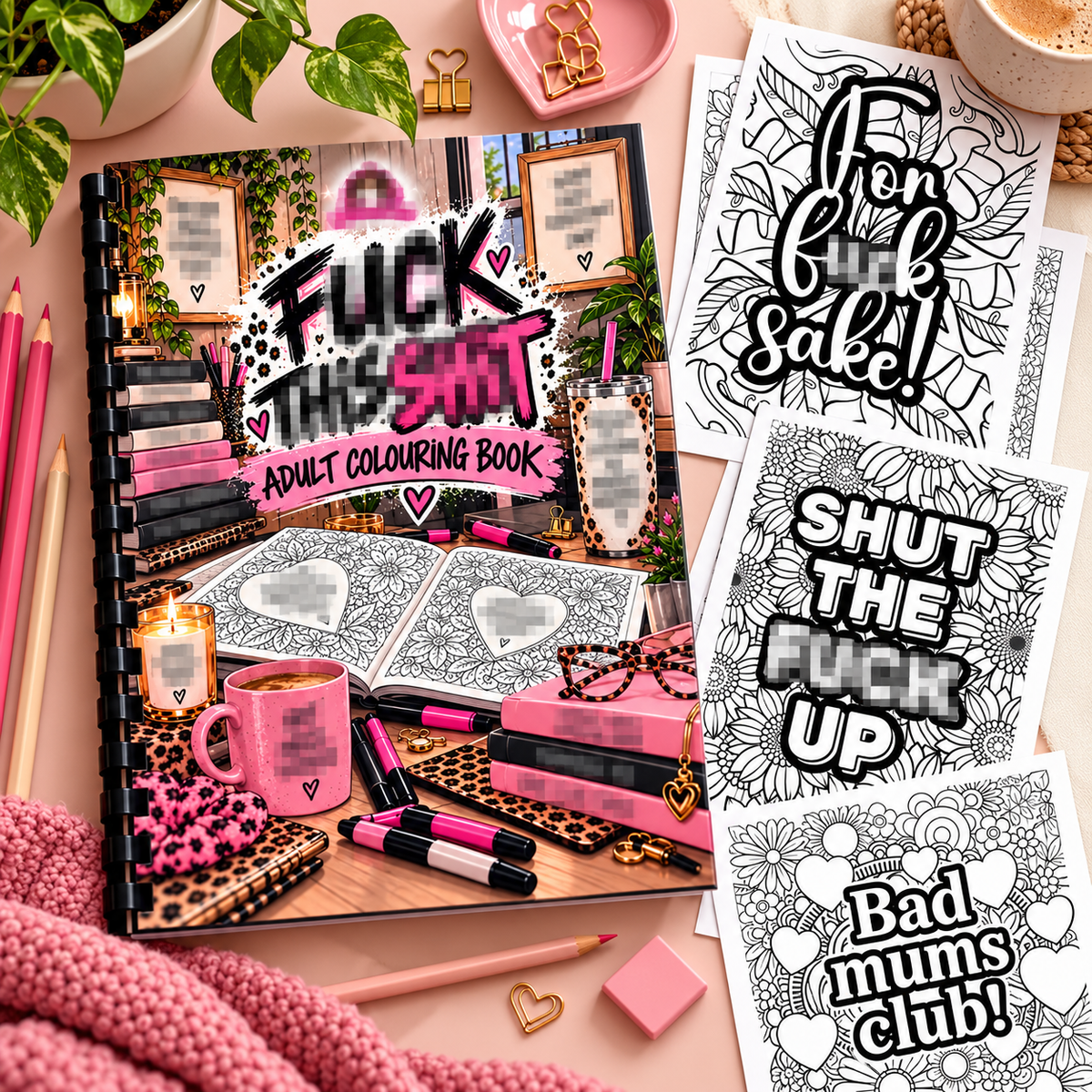 Adult Sweary A4 Colouring Book