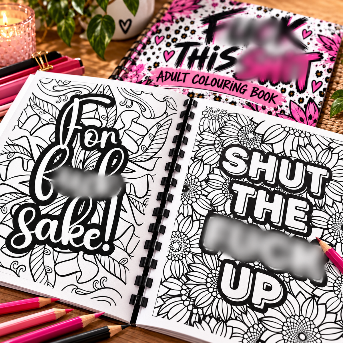 Adult Sweary A4 Colouring Book