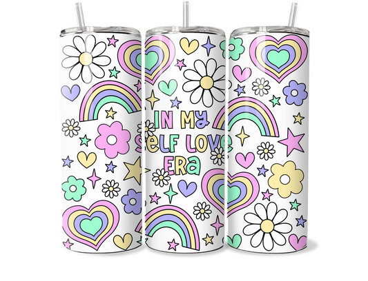 READY TO PRESS 20oz TUMBLER WRAP PRINT IN MY SELF LOVE ERA